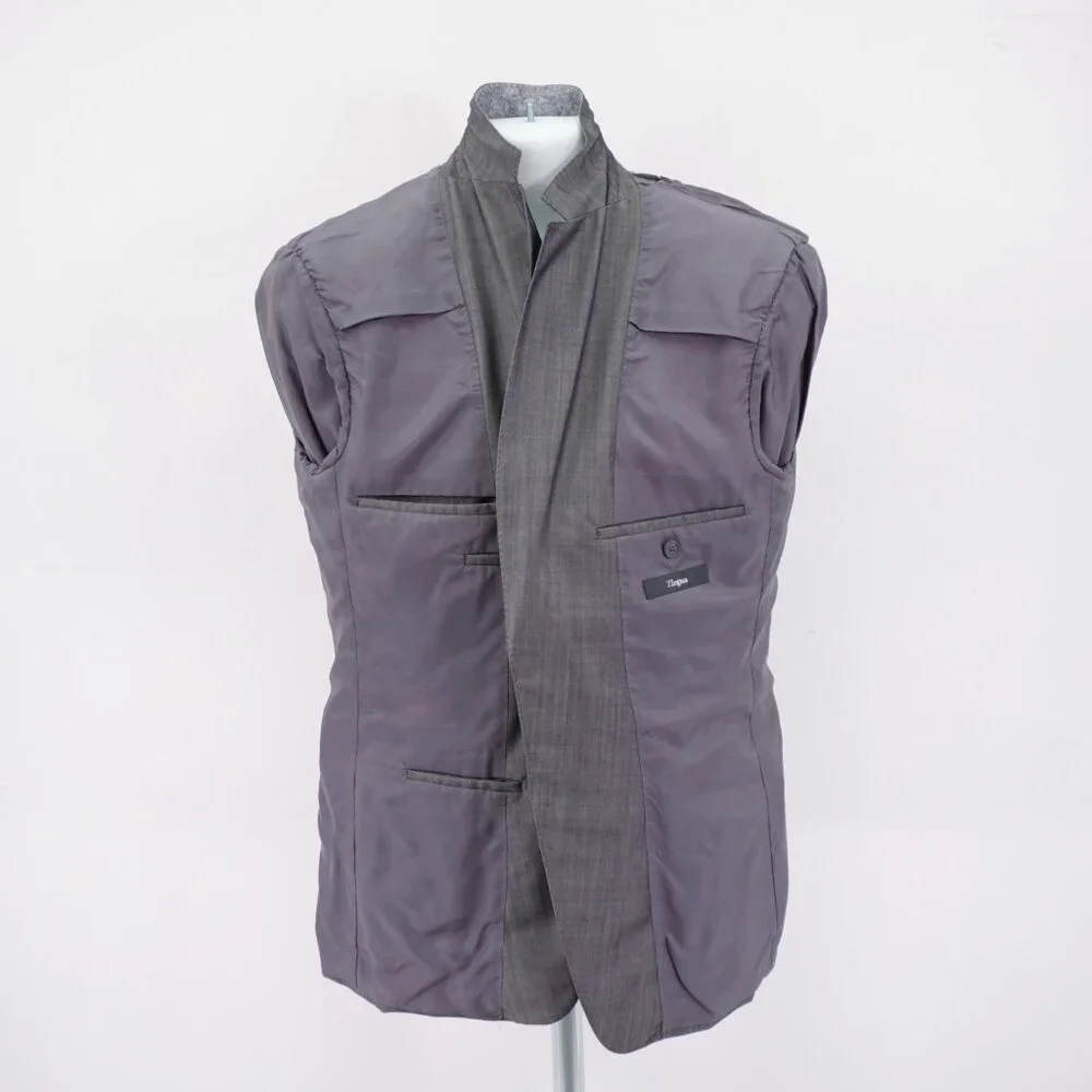 Ermenegildo Z Zegna Wool‎ Mohair Gray Birdseye 2 Button Blazer 38S / Tagged 40R